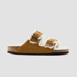 Birkenstock Arizona Shearling en vison (étroit)