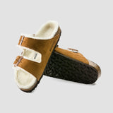 Birkenstock Arizona Shearling en vison (étroit)