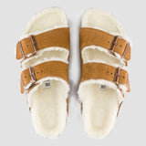 Birkenstock Arizona Shearling en vison (étroit)
