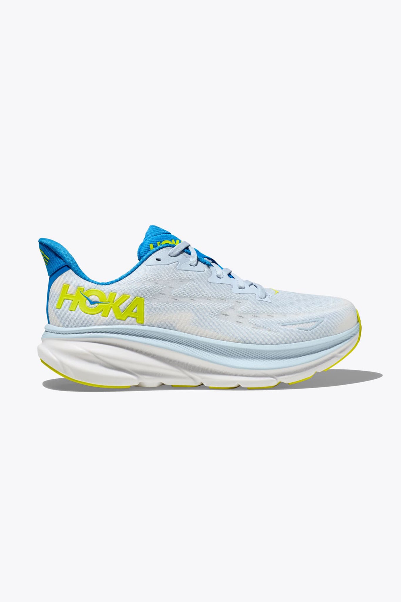 Hoka Men's Clifton 9 Sneaker in Ice Water/Evening Primrose