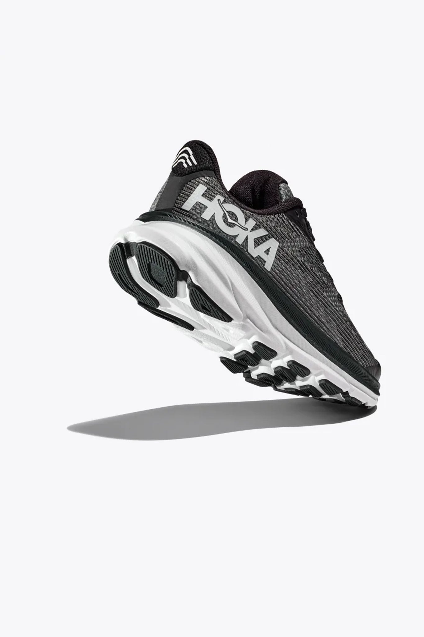 Hoka Kid's Clifton 9 in Black/White