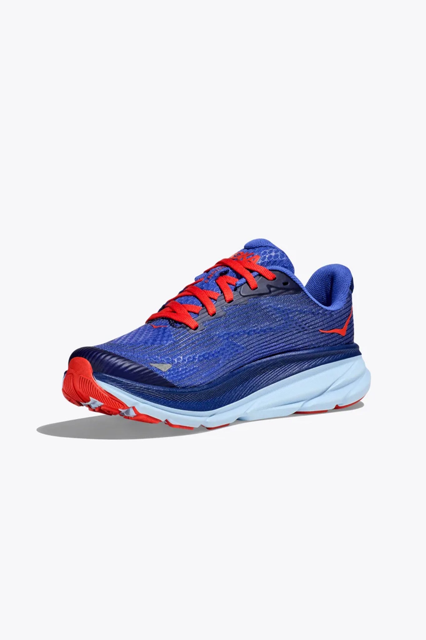 Hoka Kid's Clifton 9 in Bellwether Blue/Dazzling Blue
