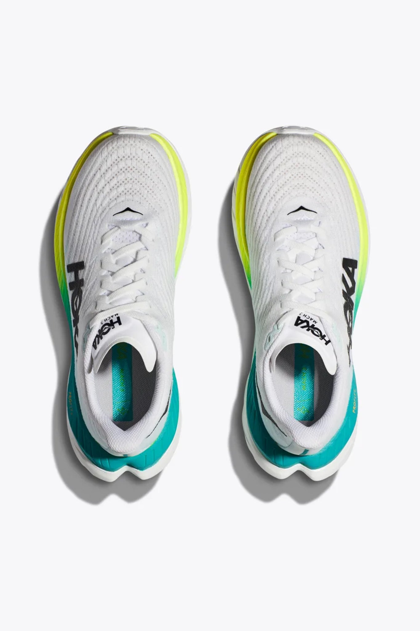 Hoka Women's Mach 5 in White/Blue Glass