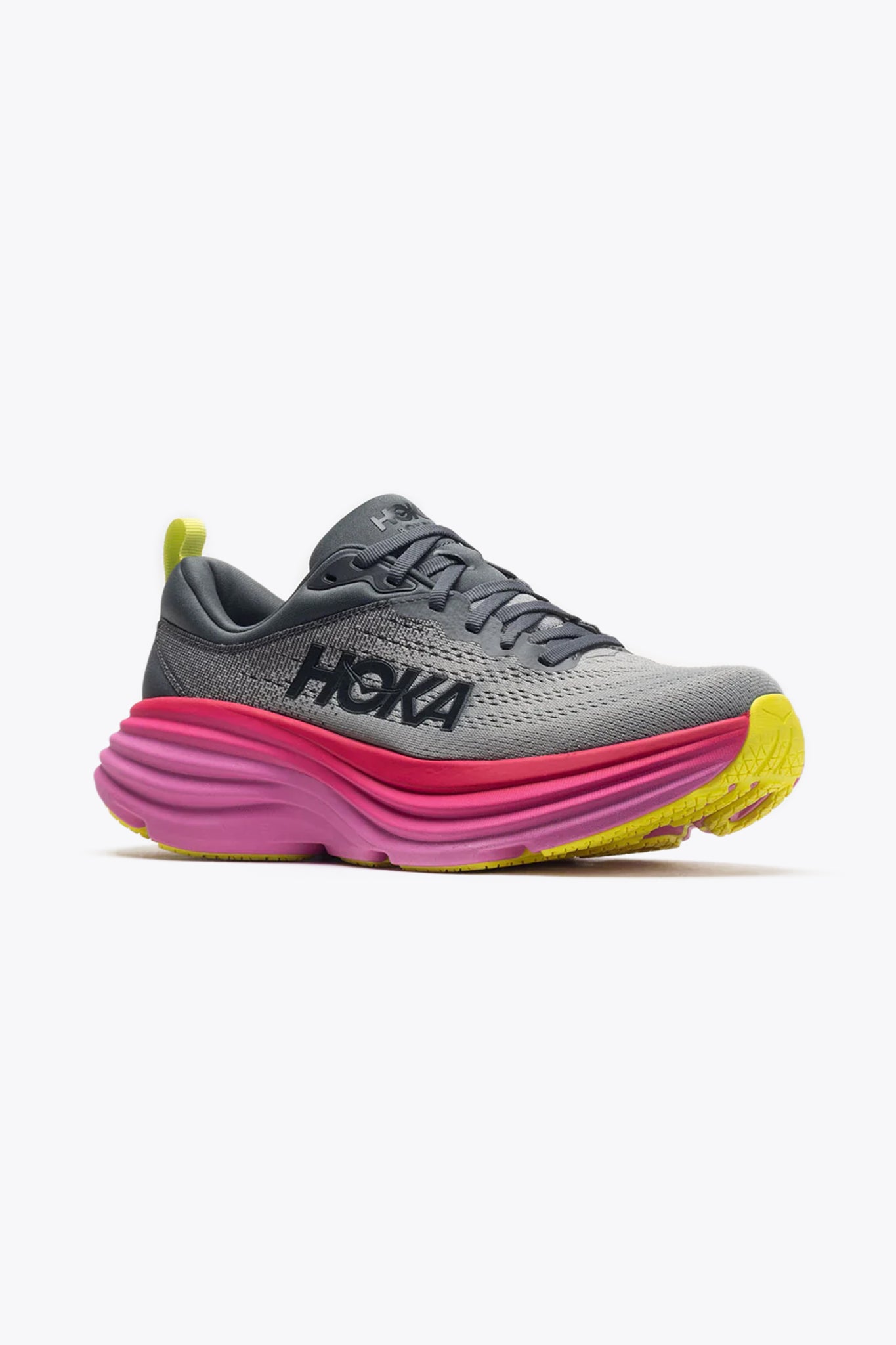 Hoka Women's Bondi 8 in Castlerock/Strawberry