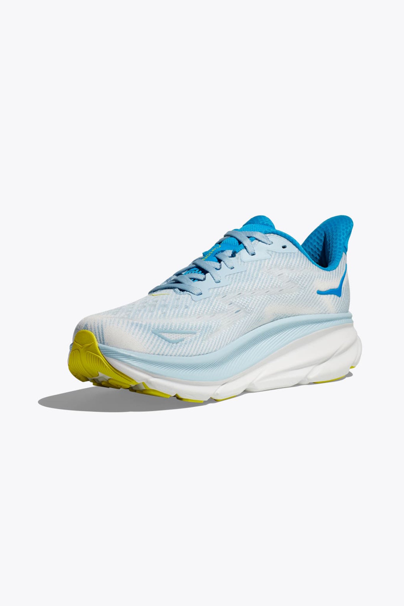 Hoka Men's Clifton 9 Sneaker in Ice Water/Evening Primrose