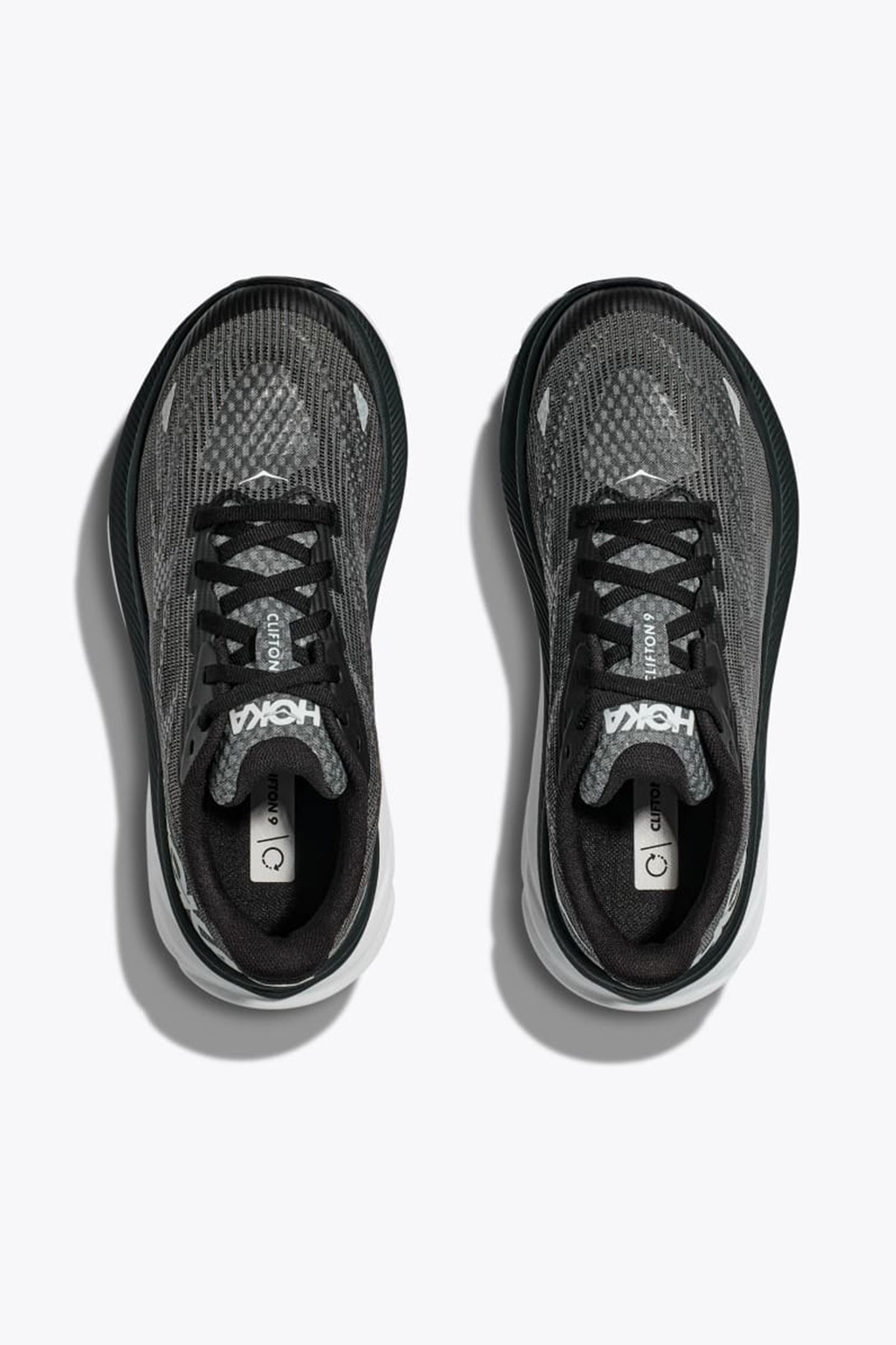 Hoka Kid's Clifton 9 in Black/White