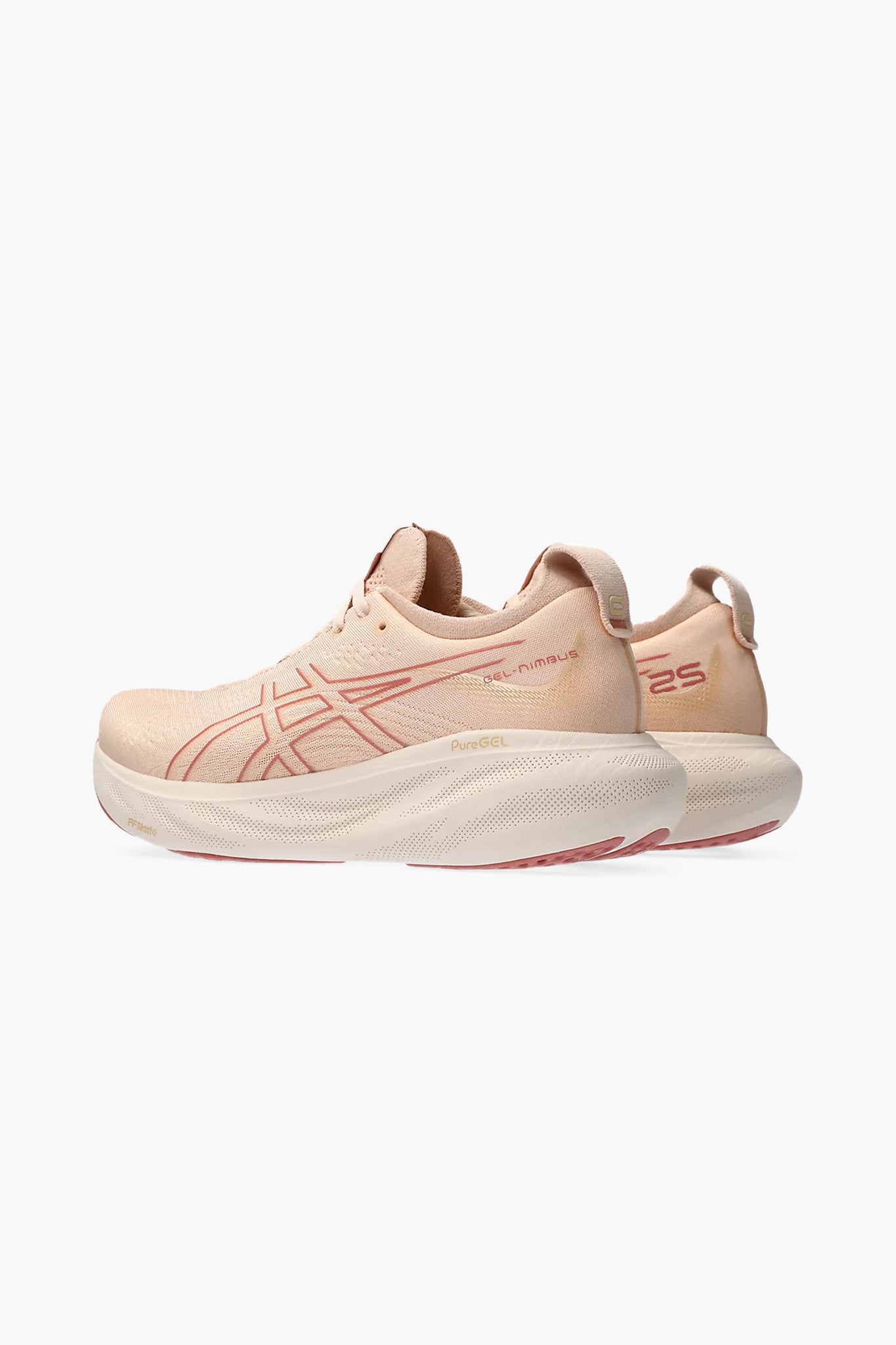 ASICS Women's Gel Nimbus 25 in Pale Apricot/Light Garnet