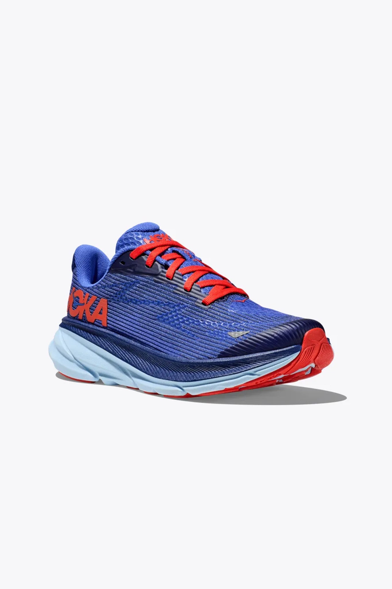 Hoka Kid's Clifton 9 in Bellwether Blue/Dazzling Blue