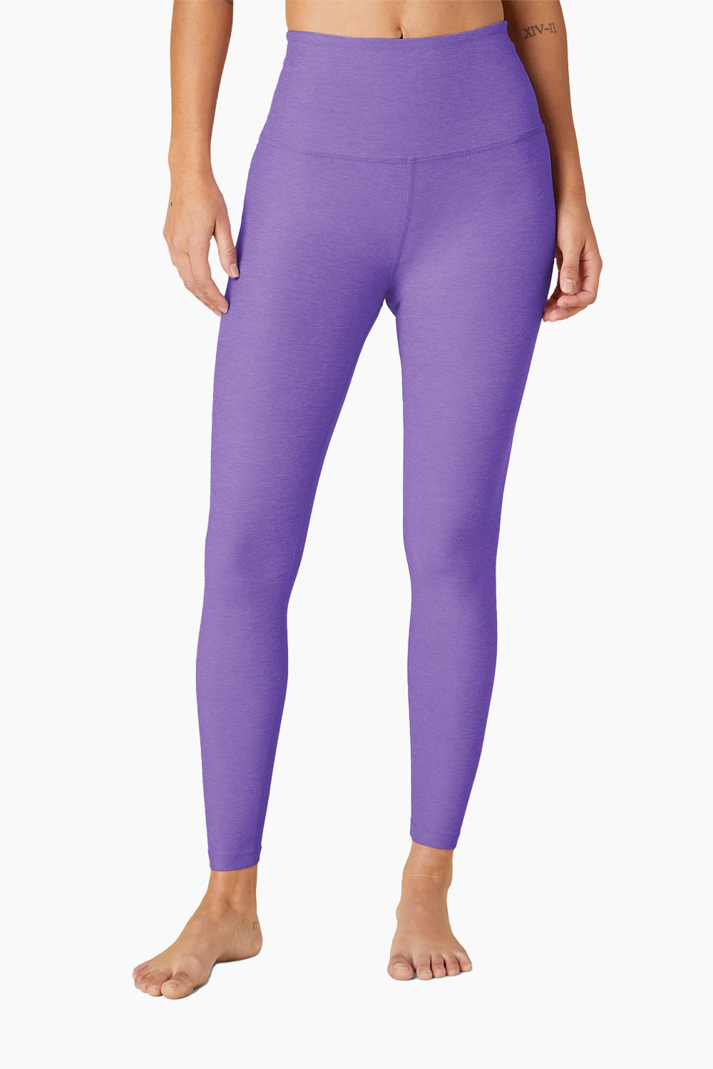 Beyond Yoga Spacedye Caught In The Midi High Waisted Legging in Bright Amethyst