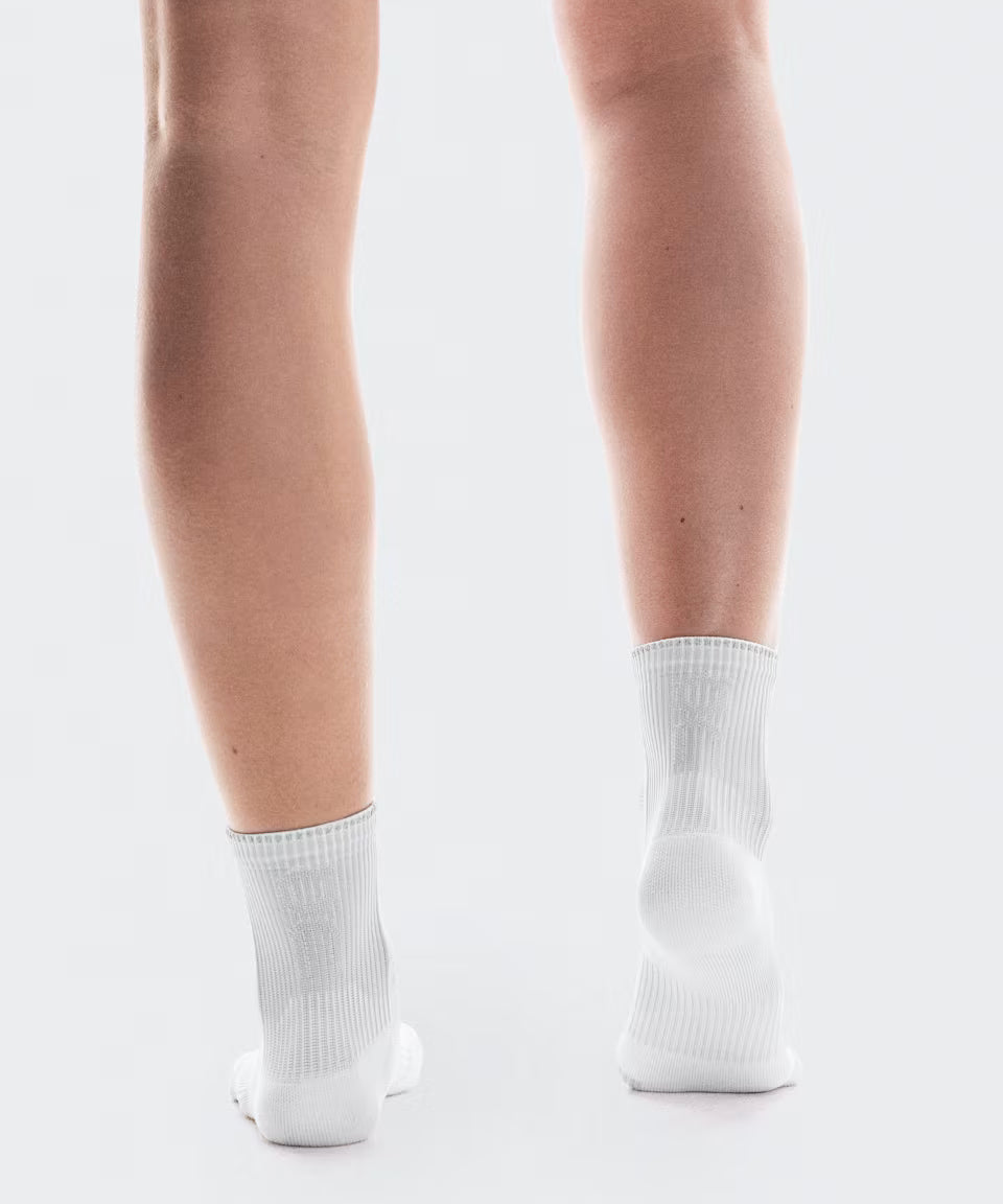 Performance Run Sock Mid 1 – White | Glacier