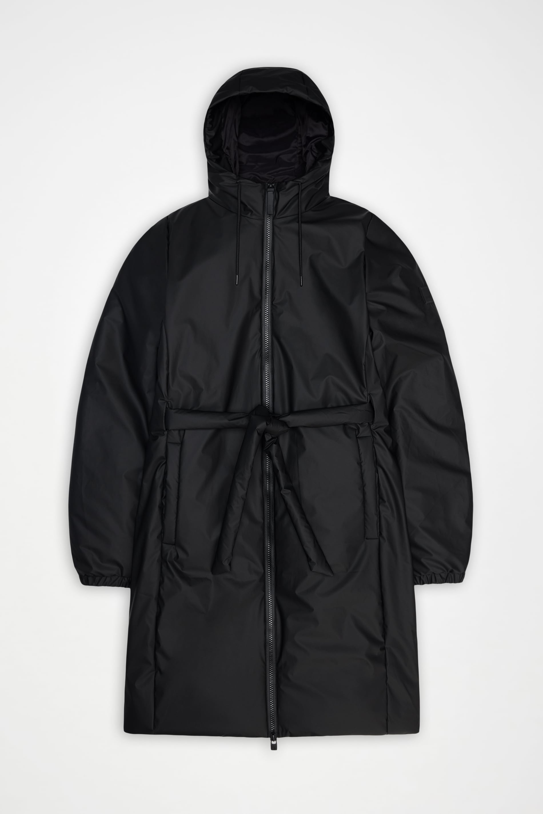 Rains Lohja Long Insulated Curve Jacket – 01 Black