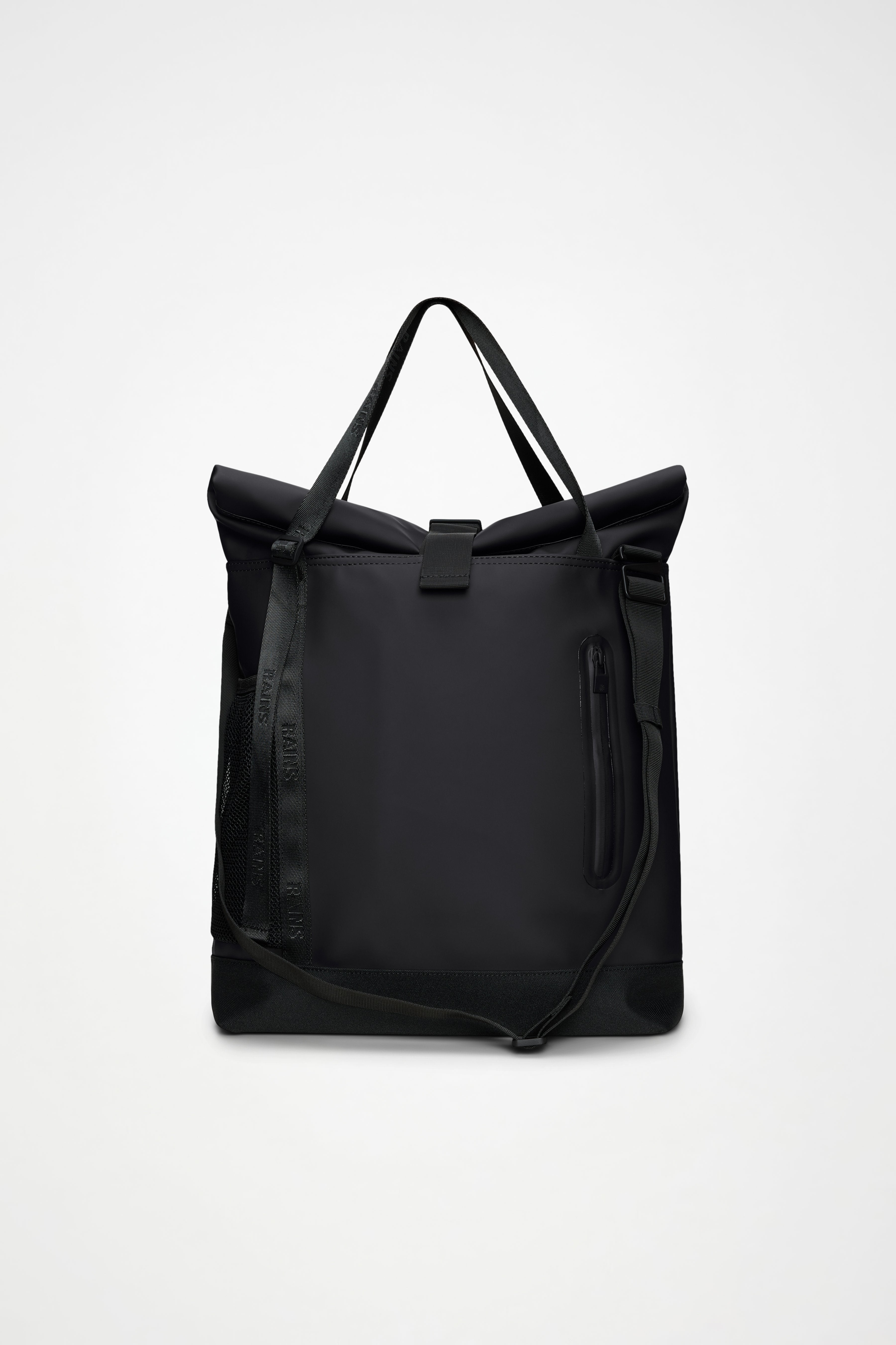 Rains Trail Rolltop Tote Bag – 01 Black