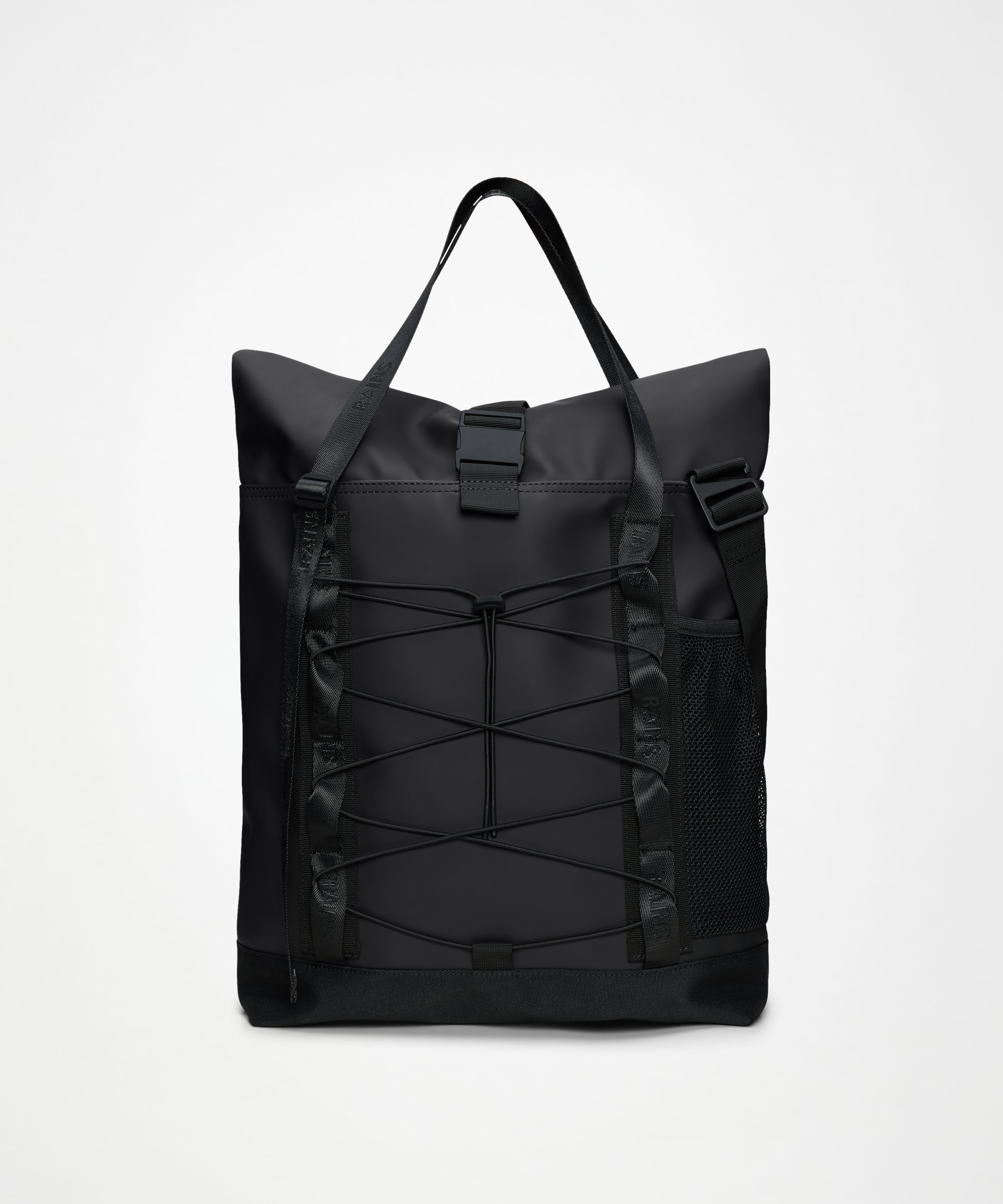 Rains Trail Rolltop Tote Bag – 01 Black
