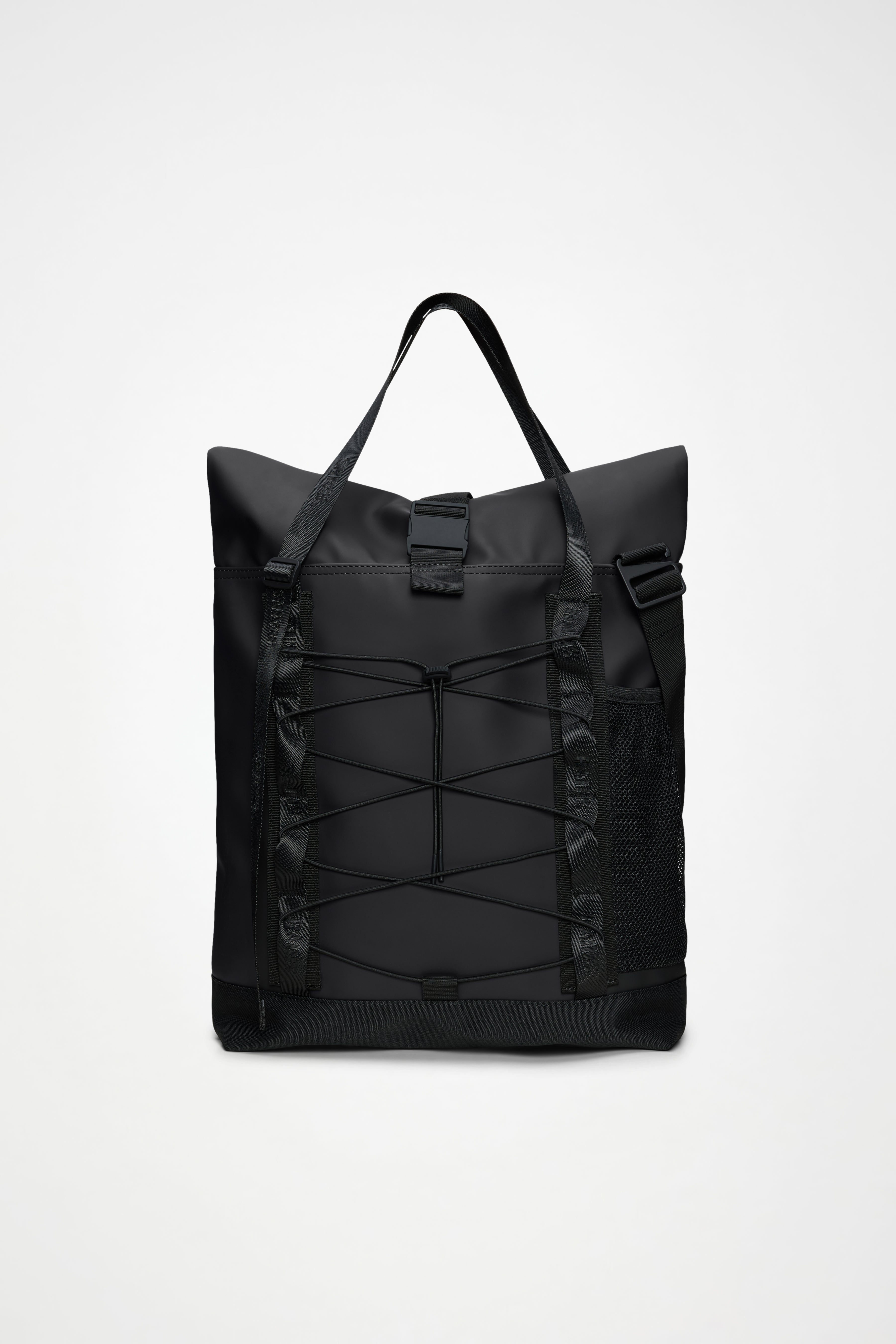 Rains Trail Rolltop Tote Bag – 01 Black
