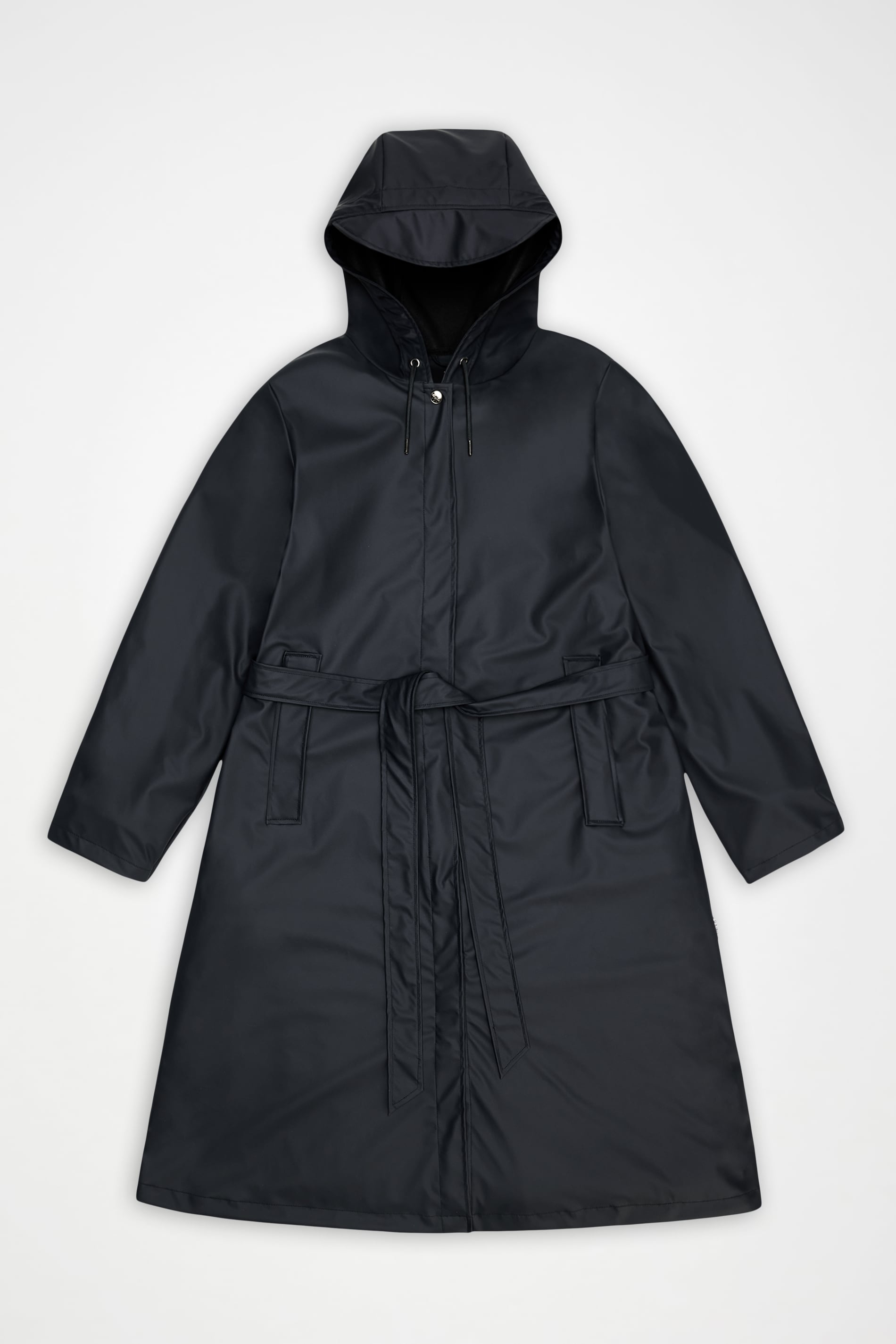 Rains A-Line Longer Jacket – 01 Black