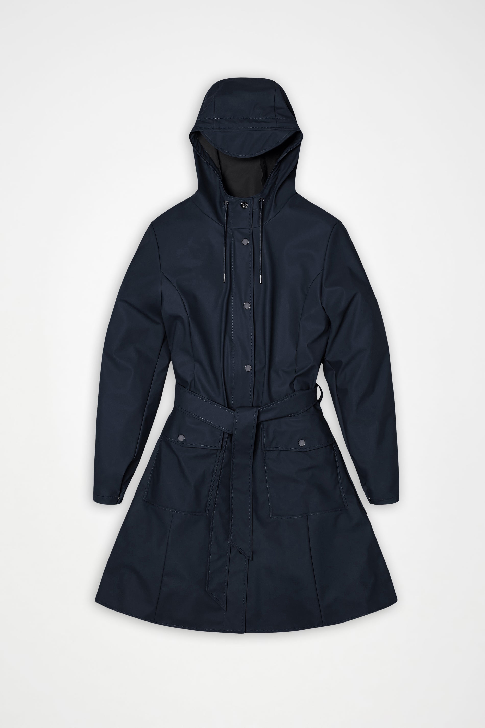 Rains Curve Long Jacket – 47 Navy