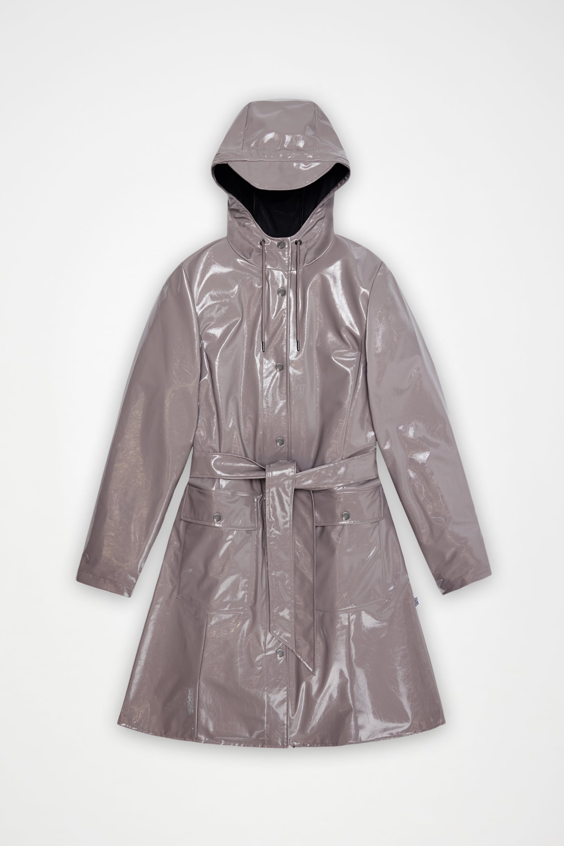 Rains Curve Long Jacket – 194 Cinder Glaze