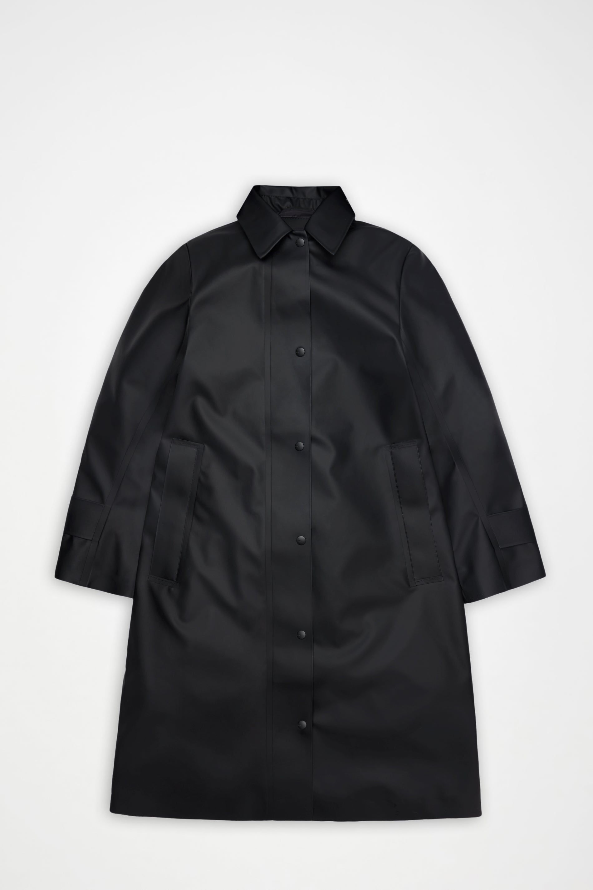 Rains Nara Long Jacket – 01 Black