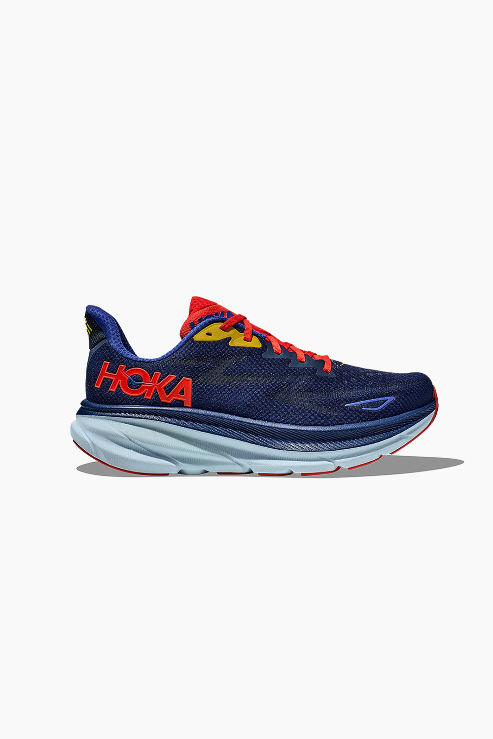 Hoka Men's Clifton 9 Sneaker in Bellwether Blue/Dazzling Blue