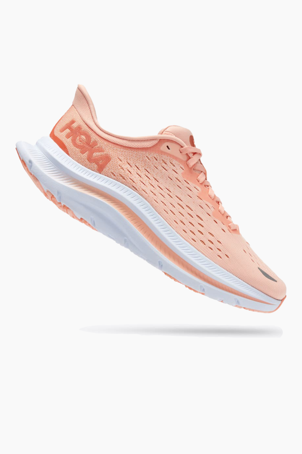 Hoka Women's Kawana Running Shoes in Peach Parfait/ Shell Coral
