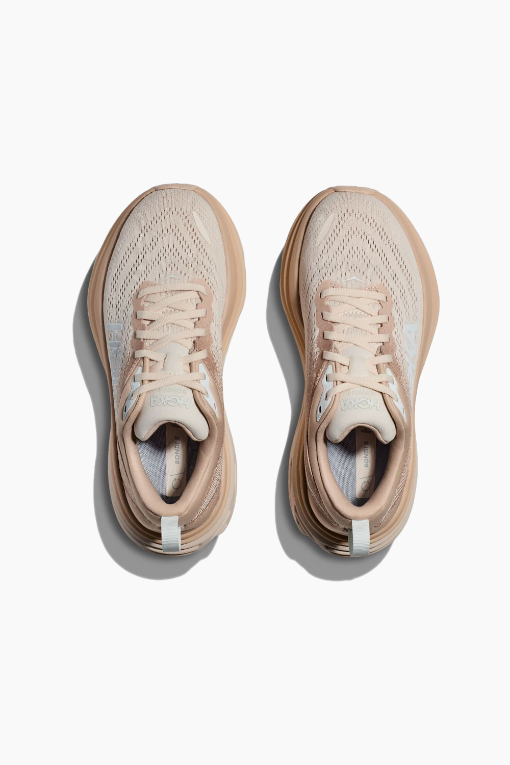 Hoka Women's Bondi 8 in Shifting Sand/Eggnog