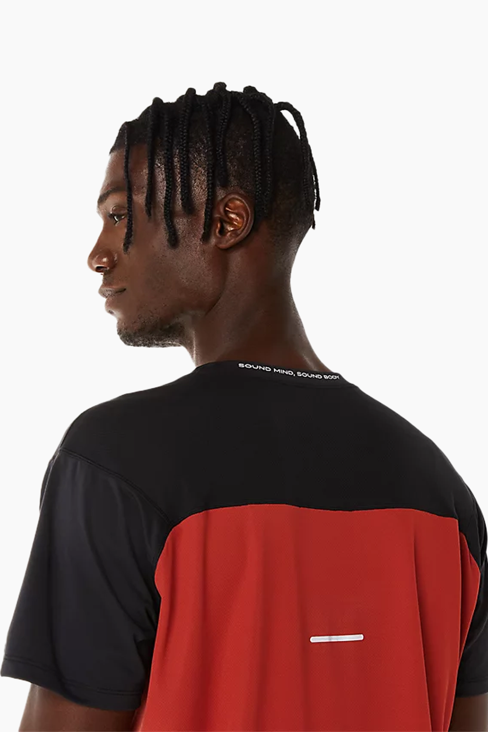 ASICS Men's Race SS Top in Black/Spice Latte