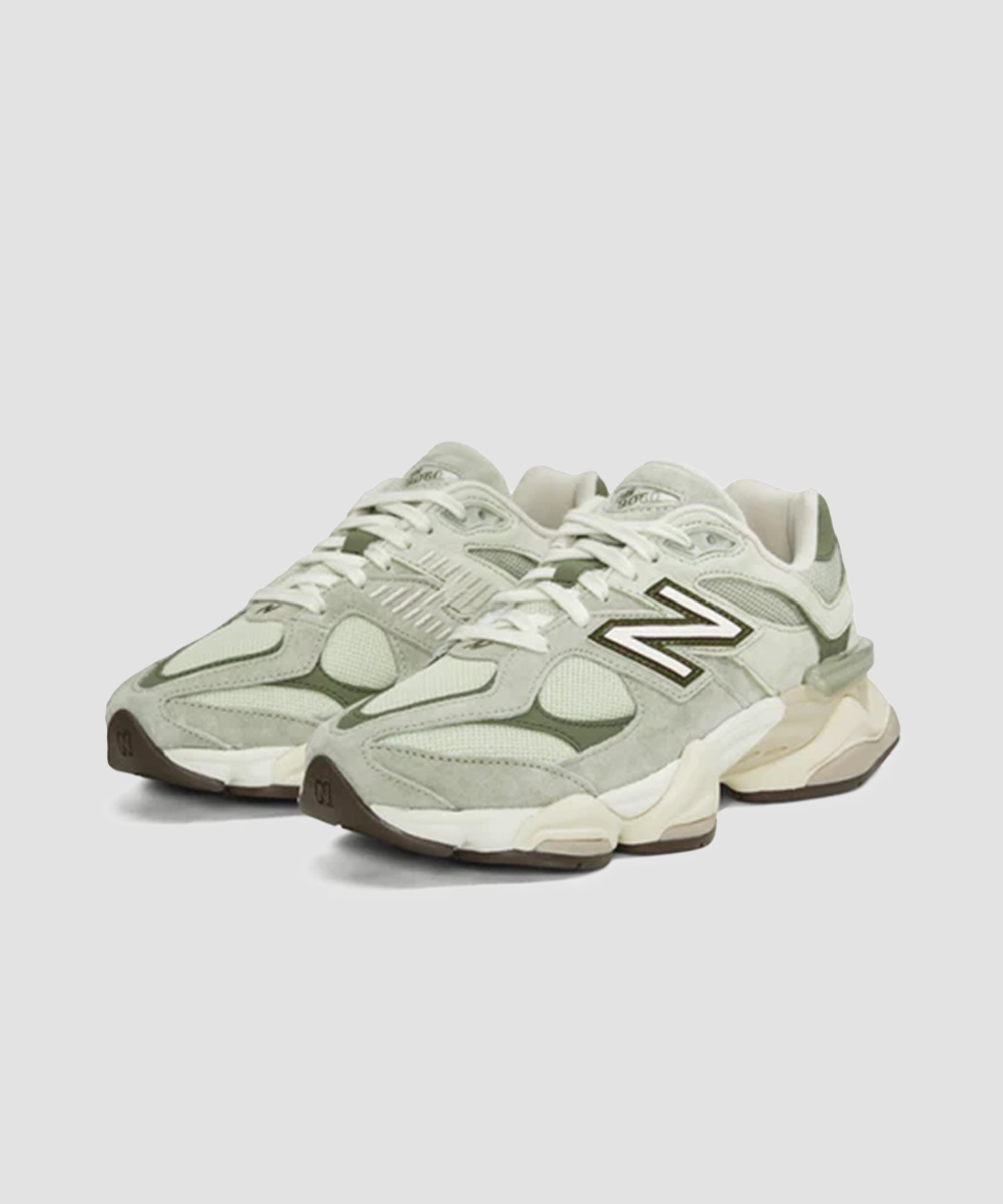Baskets unisexes New Balance 9060 en vert olive
