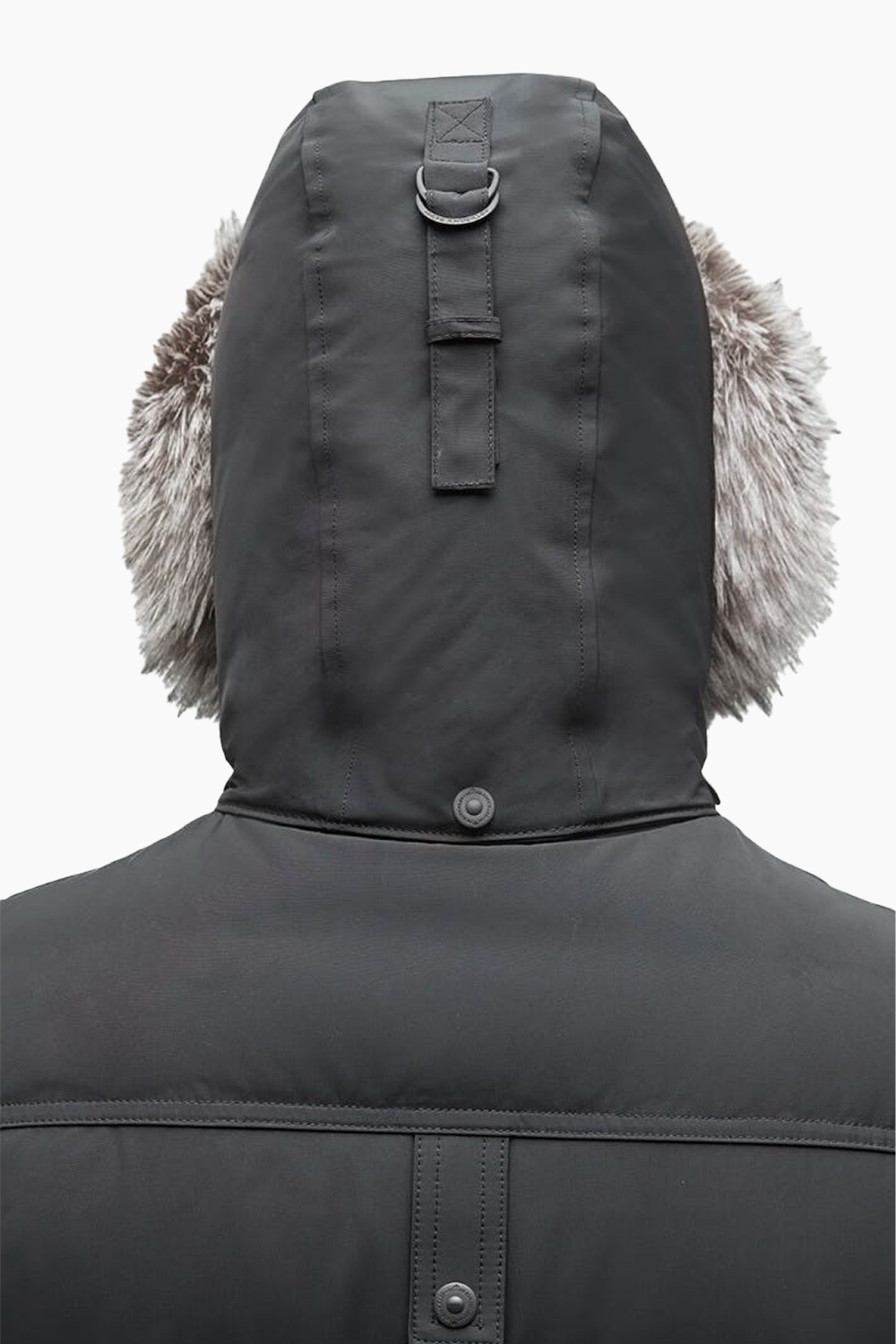 Moose Knuckles Men's Big Ridge Parka in Black with Frost Fur