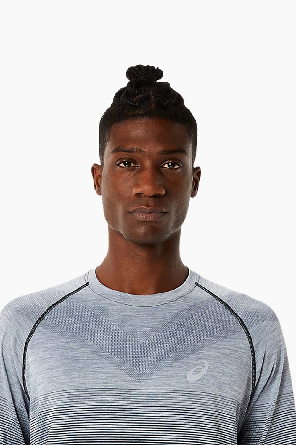 ASICS Men's Seamless LS Top in Black/Carrier Grey