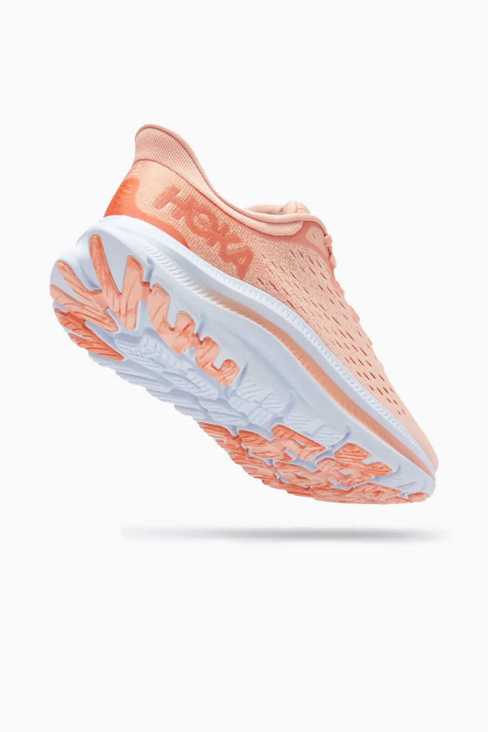 Hoka Women's Kawana Running Shoes in Peach Parfait/ Shell Coral