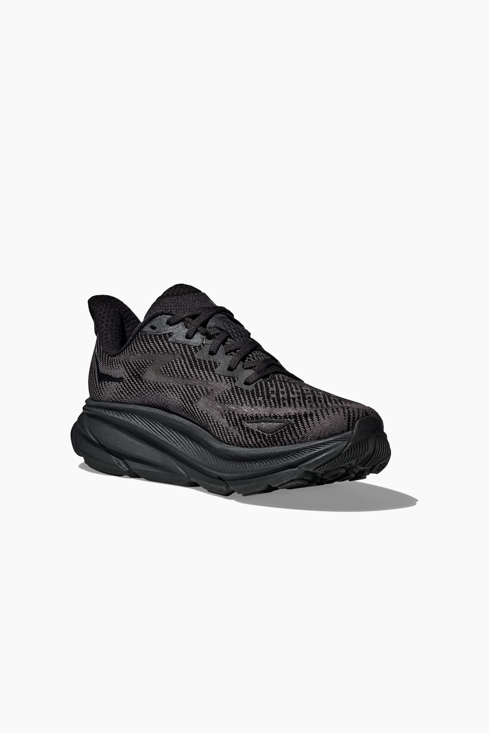 Hoka Men's Clifton 9 Sneaker in Black/Black