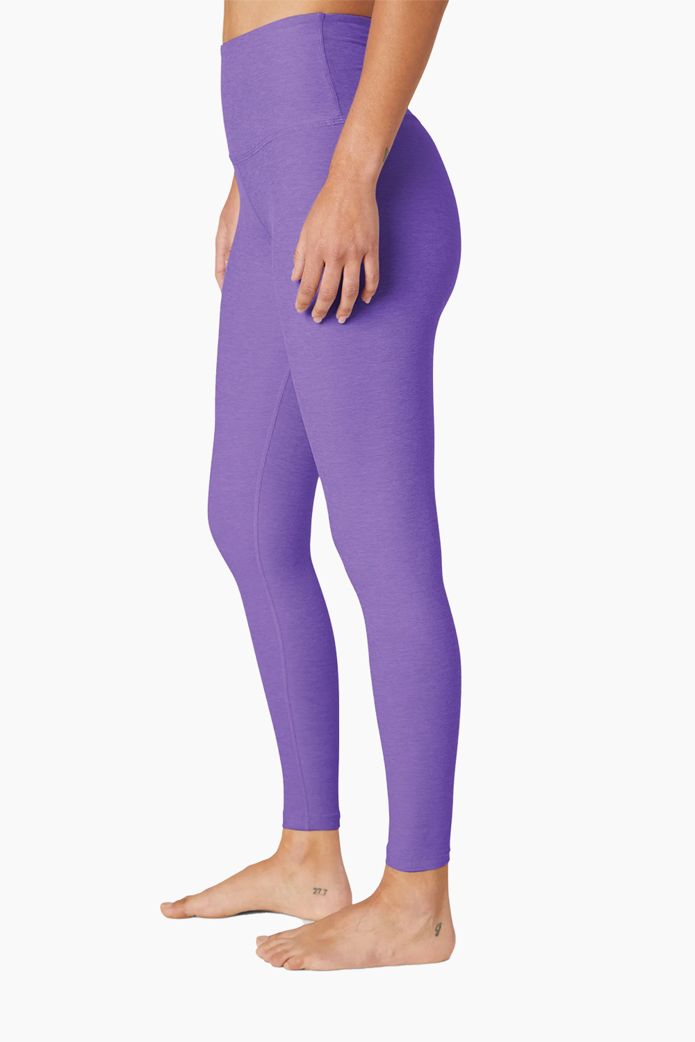 Beyond Yoga Spacedye Caught In The Midi High Waisted Legging in Bright Amethyst