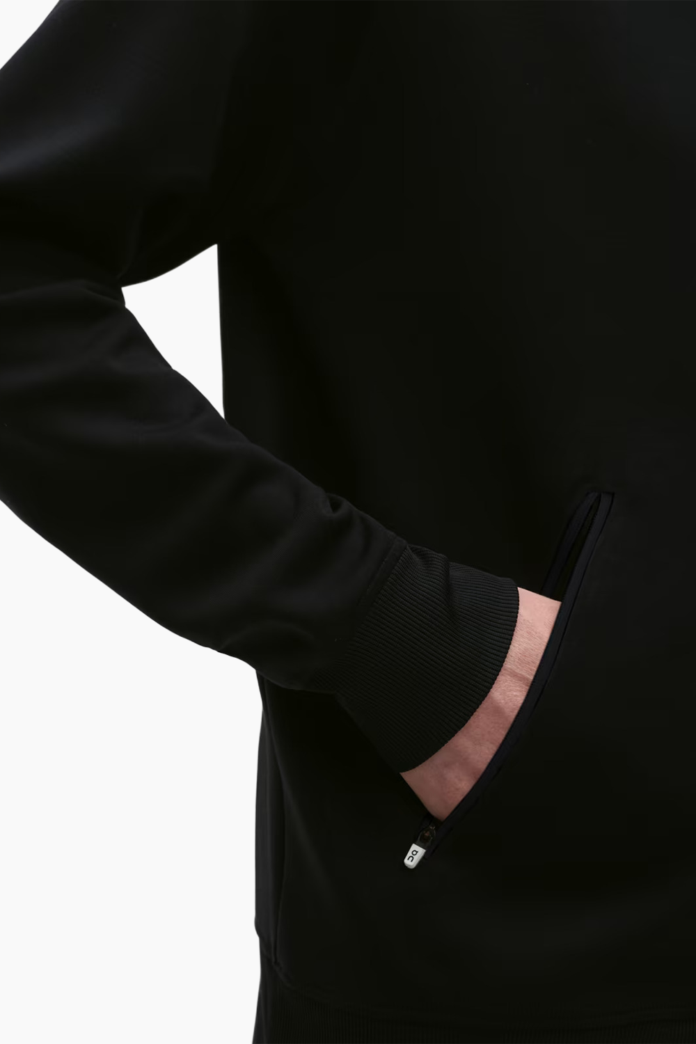 ON | Men's Zipped Hoodie in Black