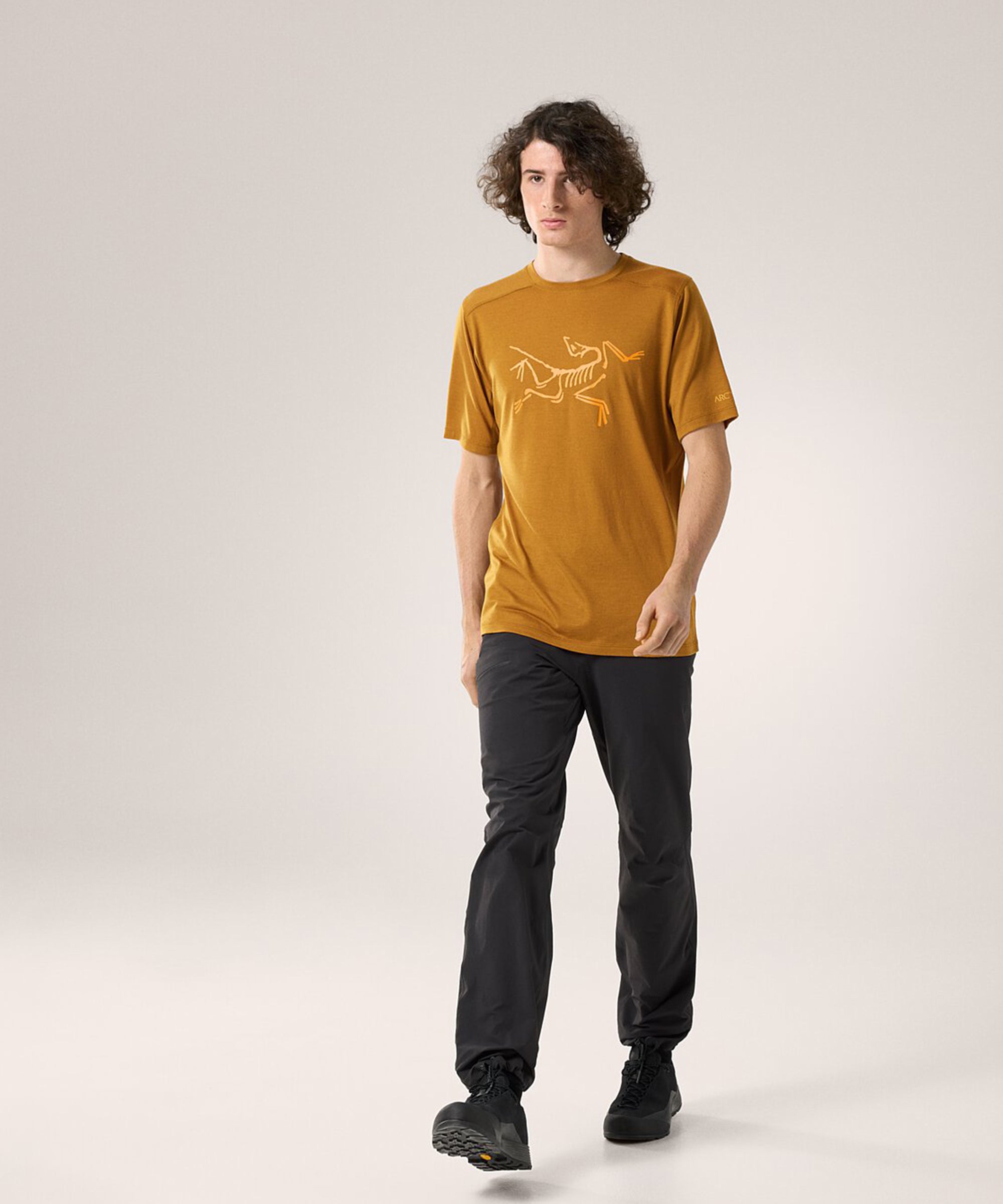 T-shirt à manches courtes avec logo en laine mérinos Ionia d'Arc'teryx pour homme en Yukon