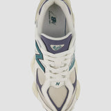 New Balance Unisex 9060 Sneaker in Sea salt with new spruce and dark arctic grey
