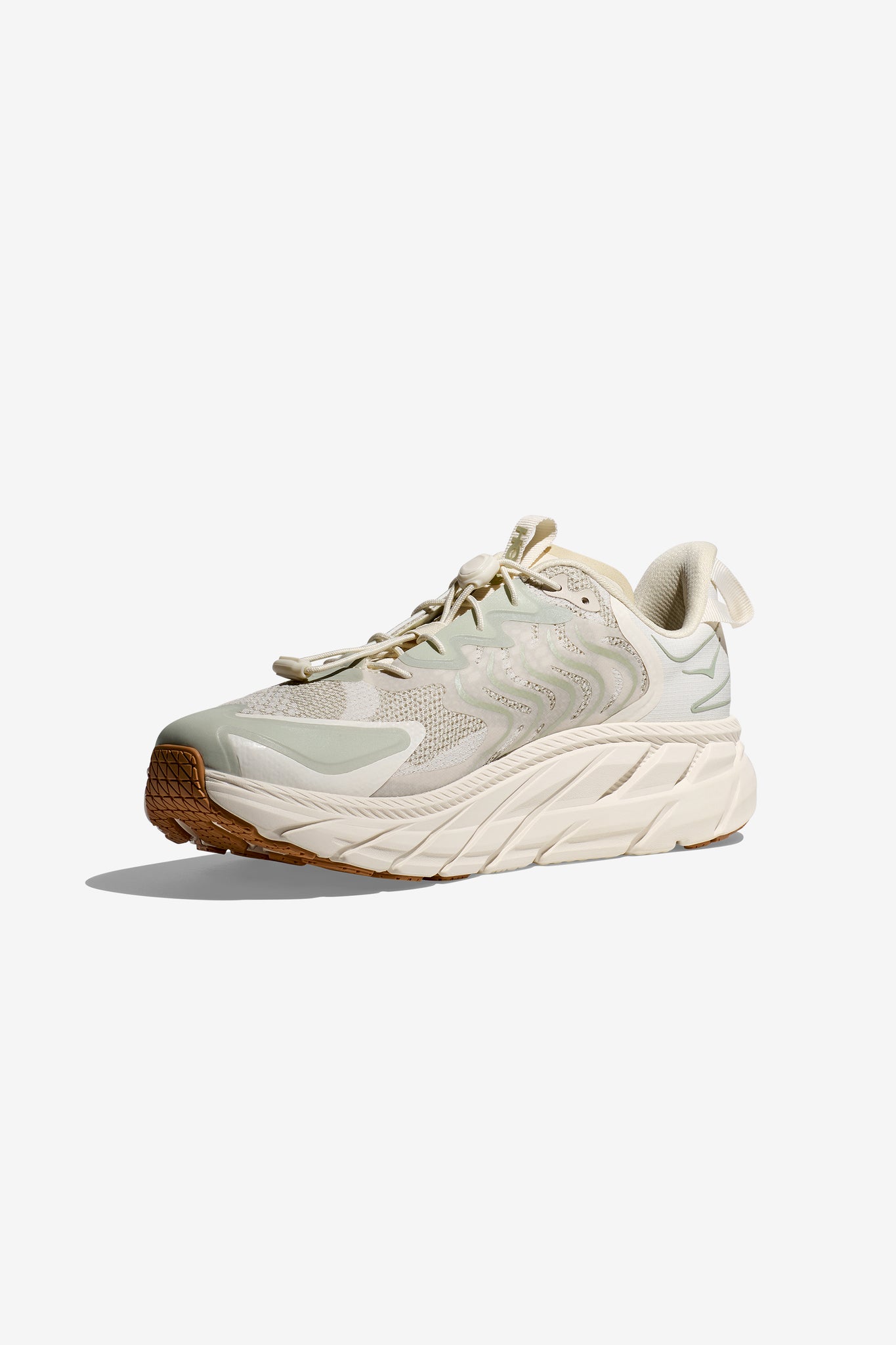 HOKA® x SATISFY® Clifton LS Unisex Sneaker in Celadon Tint/Whisper White