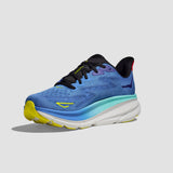 Hoka Men's Clifton 9 Sneaker in Virtual Blue/Cerise