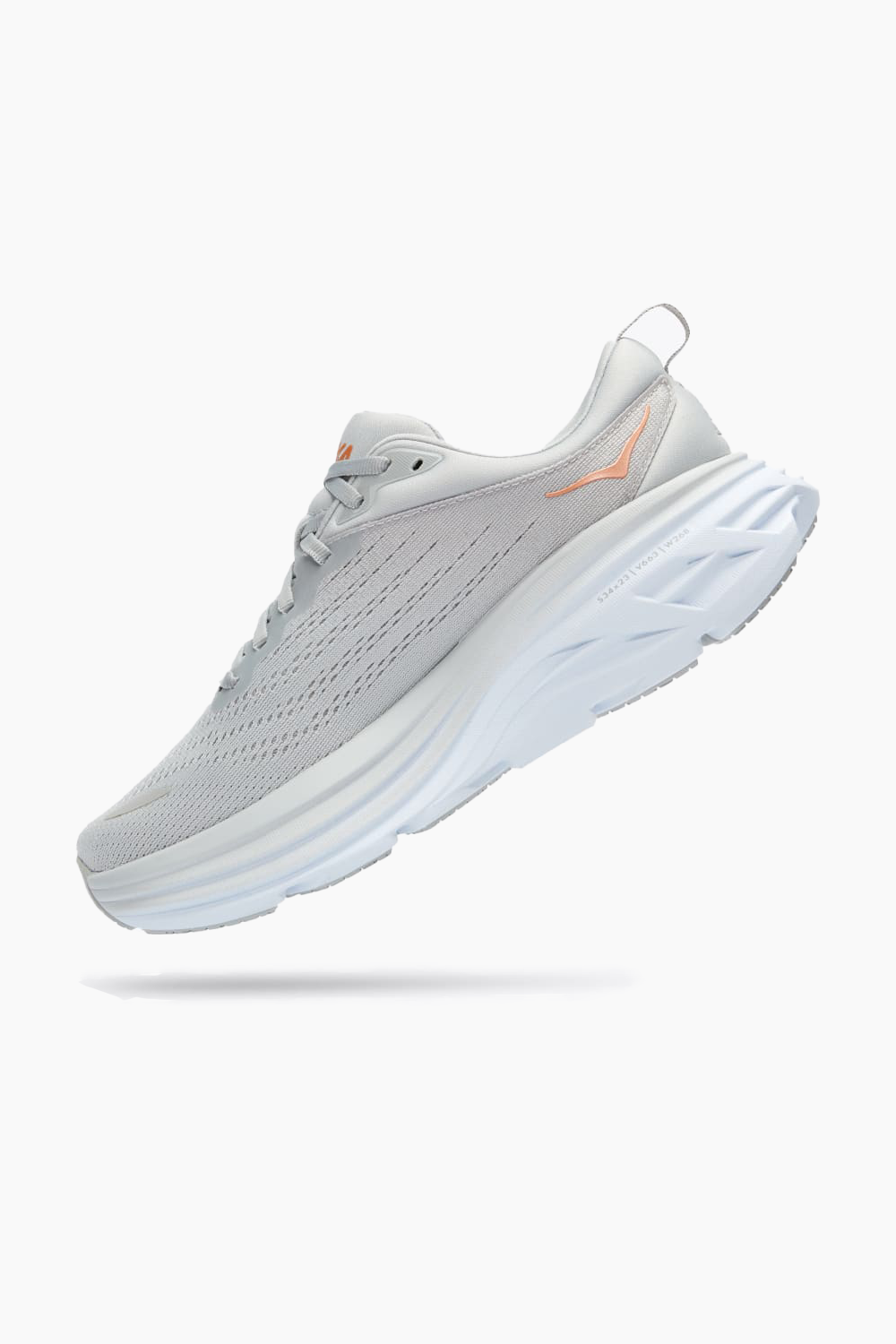 Hoka Women's Bondi 8 in Harbor Mist/Lunar Rock