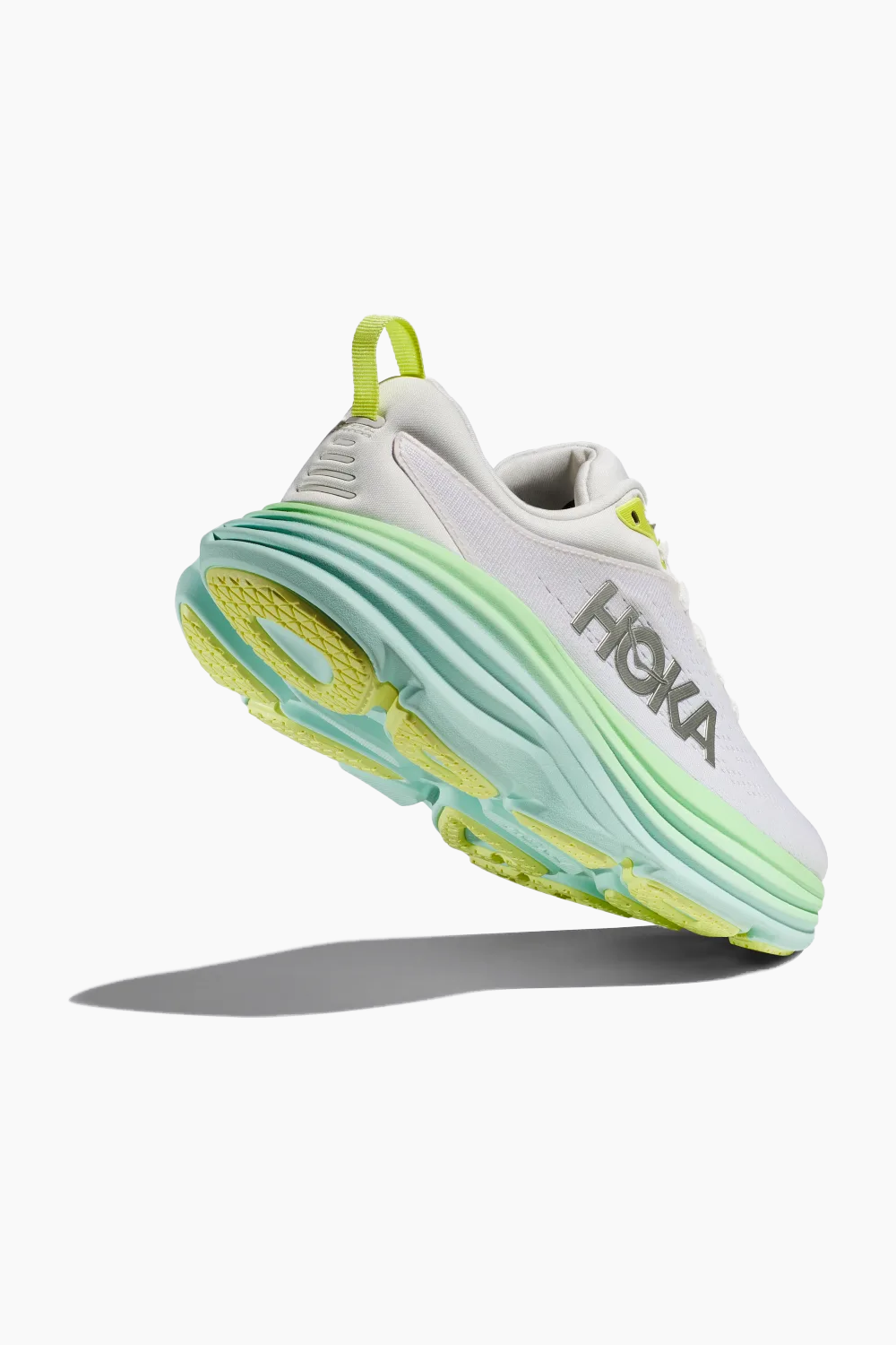Hoka Women's Bondi 8 in Blanc De Blanc/Sunlit Ocean