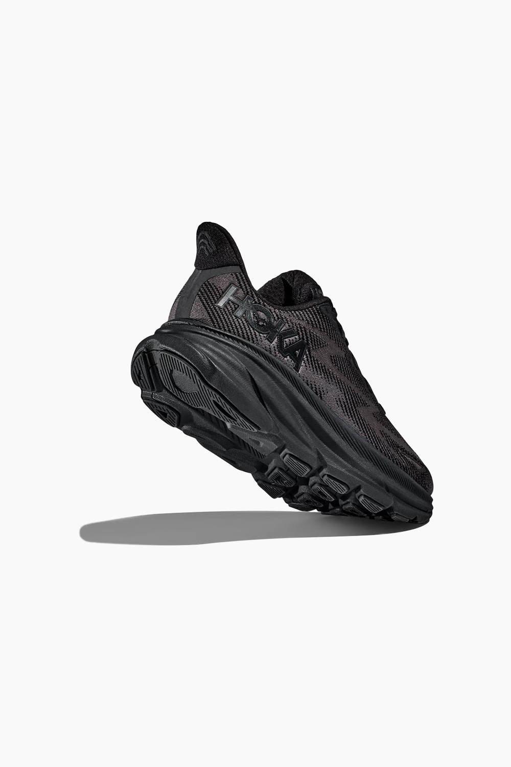 Hoka Men's Clifton 9 Sneaker in Black/Black
