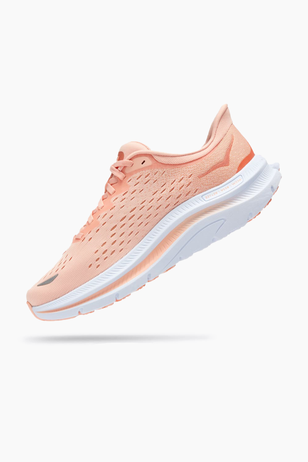 Hoka Women's Kawana Running Shoes in Peach Parfait/ Shell Coral