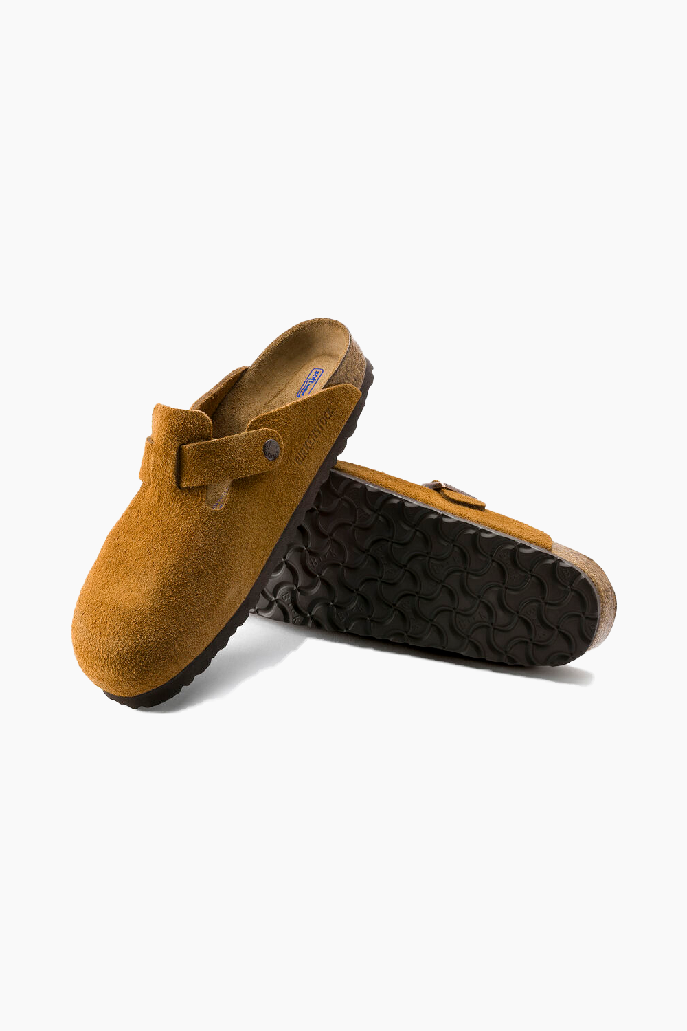 Birkenstock Boston Soft Footbed Suede Leather in Mink (Narrow)