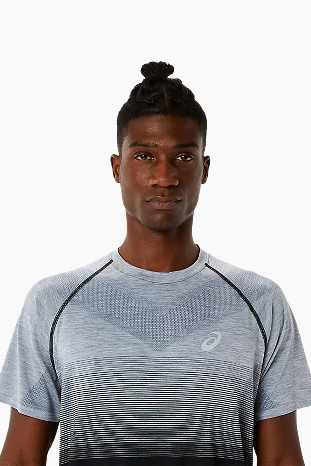 ASICS Men's Seamless SS Top in Black/Carrier Grey