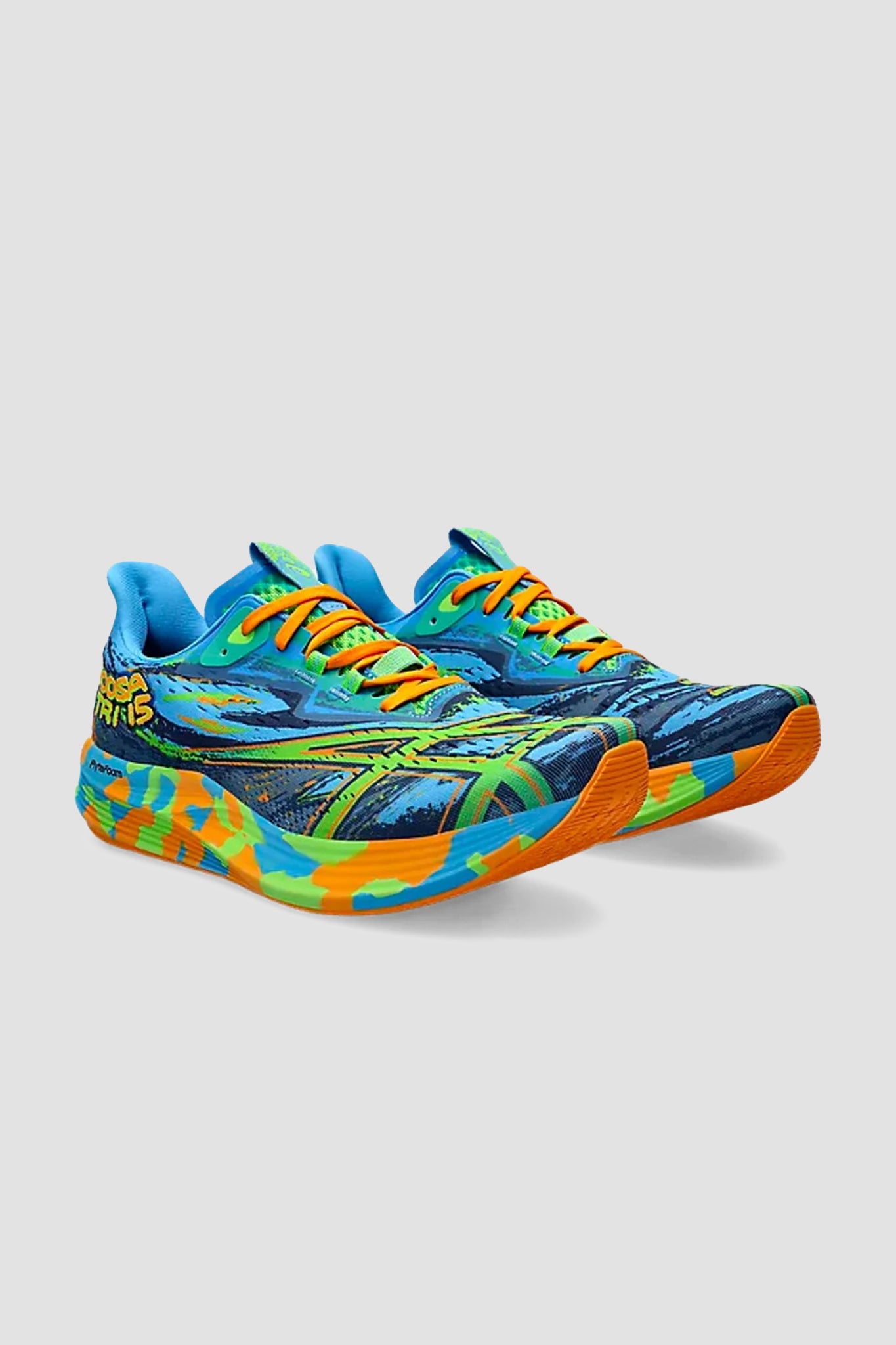 ASICS Men's Noosa Tri 15 Sneaker in Waterscape/Electric Lime