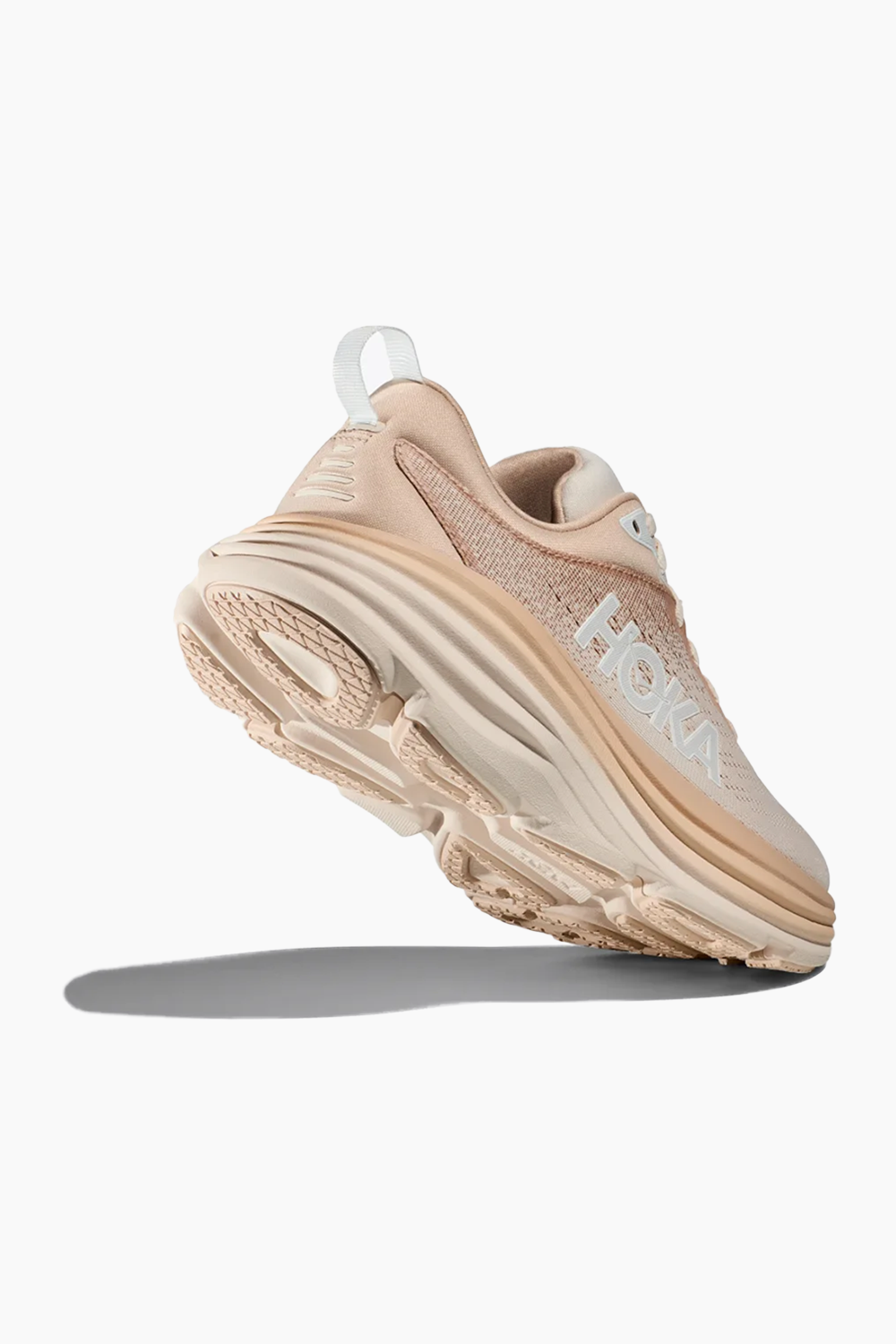 Hoka Women's Bondi 8 in Shifting Sand/Eggnog