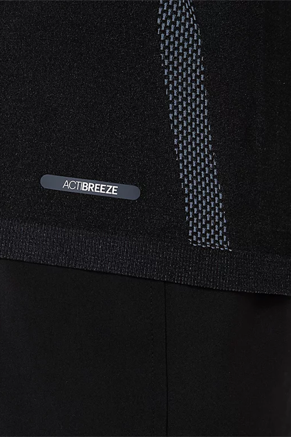 ASICS Men's Seamless SS Top in Black/Carrier Grey