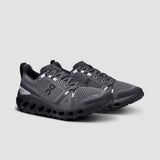 ON | Women's Cloudsurfer Trail shoe in Black/Eclipse