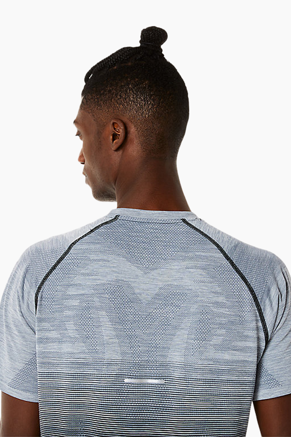ASICS Men's Seamless SS Top in Black/Carrier Grey
