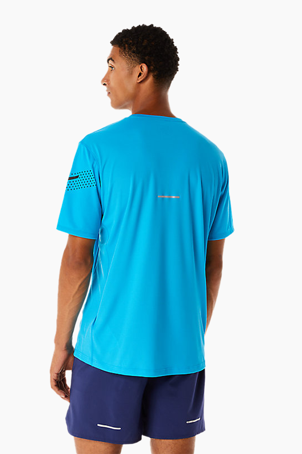 ASICS Men's Icon SS Top in Island Blue/Performance Black