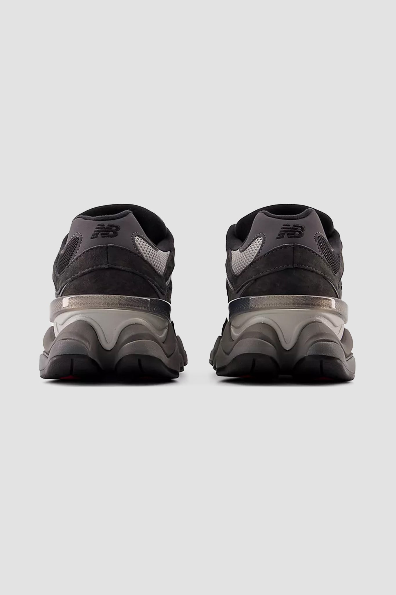 New Balance Unisex 9060 Sneaker in Black with Castlerock and Rain Cloud